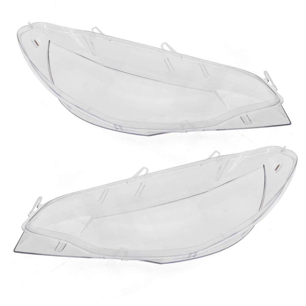 G-PLUS Front Headlight Lenses Cover Compatible with 2008-2014 X6 E71,Left & Right Side Replacement A Pair Clear Lens