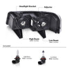 G-PLUS Headlight w/Bulbs Fit Chevy Express/GMC Savana 1500 2003-2014,Fit Chevy Express/GMC Savana 2500 3500 2003-2023 Clear Lens Black Housing Right Bumper Headlamps,faros delanteros Assembly