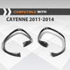 G-PLUS Rubber Sealing Trim Headlamp Decorative Strip Compatible with Porsche Cayenne 2011-2014 Black