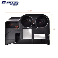 G-PLUS Center Console Cup Holder for Dodge Ram 1500 2500 3500 2003-2012 Black Side View
