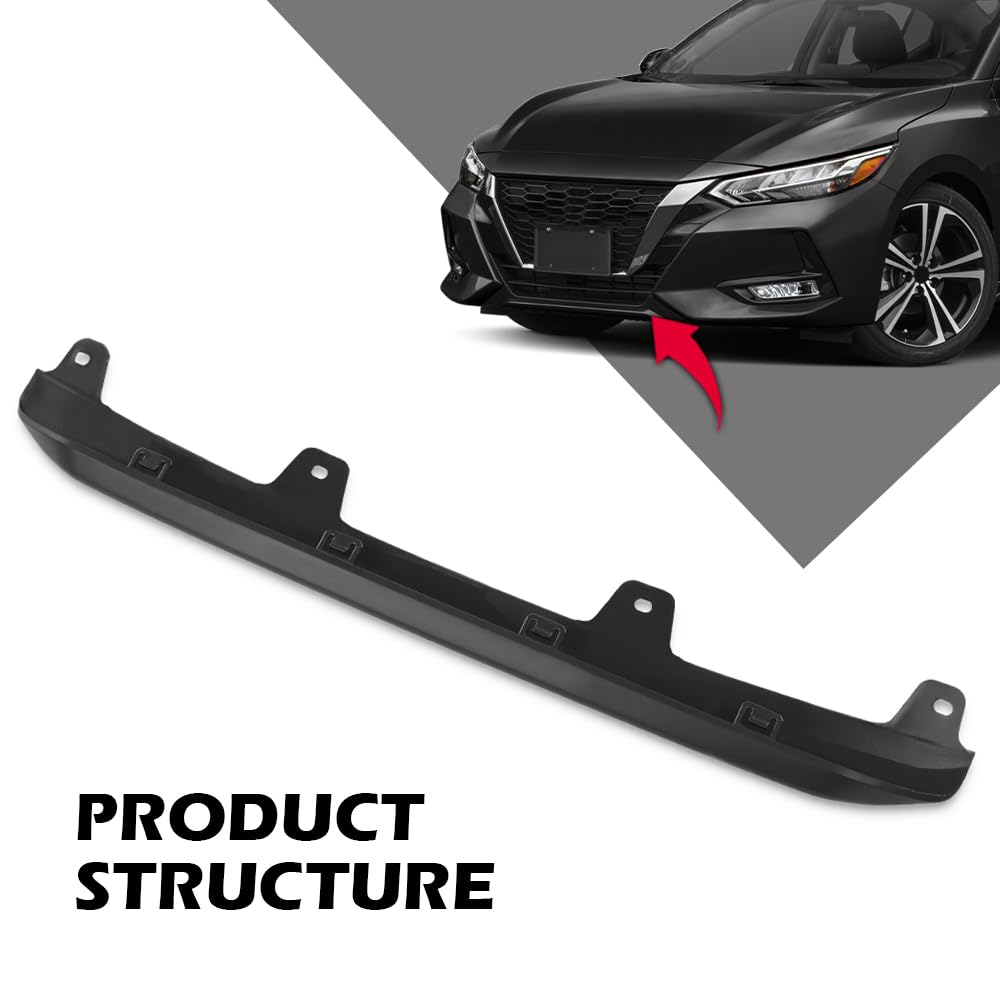 G-PLUS Front Bumper Lower Grille Trim Molding Assembly Compatible with Nissan Sentra 2020 2021 62072-6LB0H