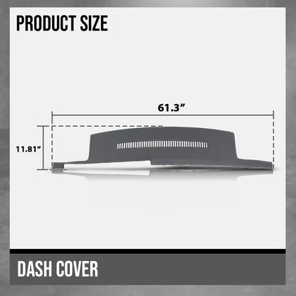 G-PLUS TPE Dash Cover Dashboard Panel Compatible with Chevy & GMC C1500 C2500 C3500 K1500 K2500 K3500 Suburban Yukon 1989-1994 Instrument Panel Cover Gray