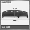G-PLUS TPE Dash Cover Dashboard Dash Board Panel Compatible with Dodge Ram 1500 (submodel: Laramie, Sport, ST, WS) 1998-2001, Fit Dodge Ram 2500/3500 Base 1998-2002 99815013 Black