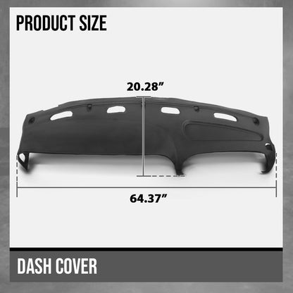 G-PLUS TPE Dash Cover Dashboard Dash Board Panel Compatible with Dodge Ram 1500 (submodel: Laramie, Sport, ST, WS) 1998-2001, Fit Dodge Ram 2500/3500 Base 1998-2002 99815013 Black