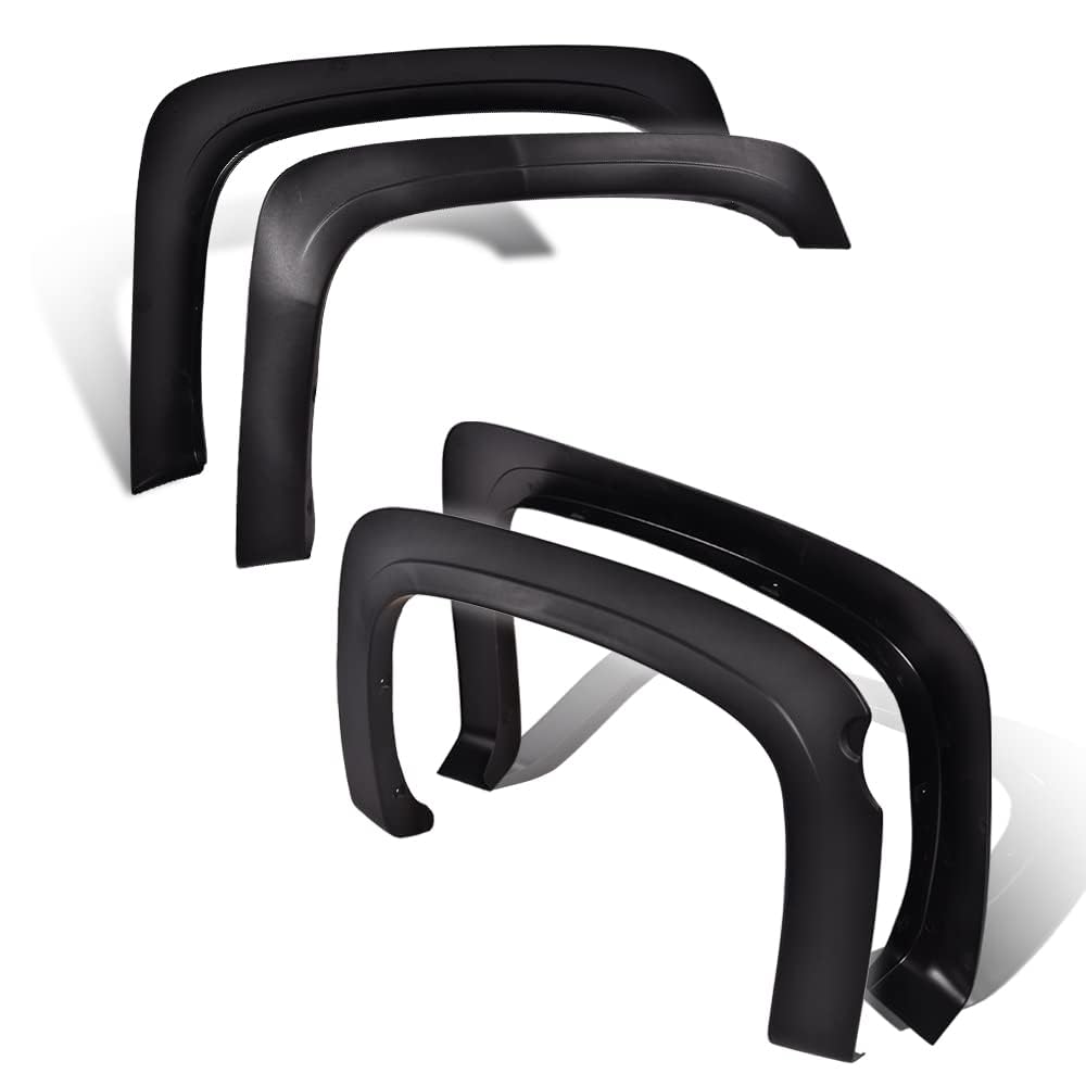 G-PLUS Fender Flares, Compatible with Chevy Silverado 1500 2007-2013 Fleetside 69.3" Short Bed Crew Cab (Only Fit 2007 Silverado New Body Style, Not Fit GMC models) Textured Protector Cover