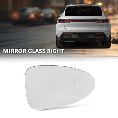 G-PLUS Mirror Glass Passenger Right Side Compatible with Porsche Macan 2015 2016 2017 2018 2019 2020 2021 95B857522J White
