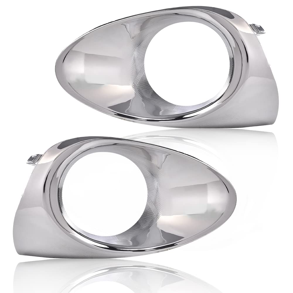 G-PLUS Fog Light Lamp Bezel Compatible with 2013-2015 RX350/RX450h Base Model Left Driver Right Passenger Side Fog Light Trim Bezel Bumper 814810E110 814820E110 LX1038105 LX1039105