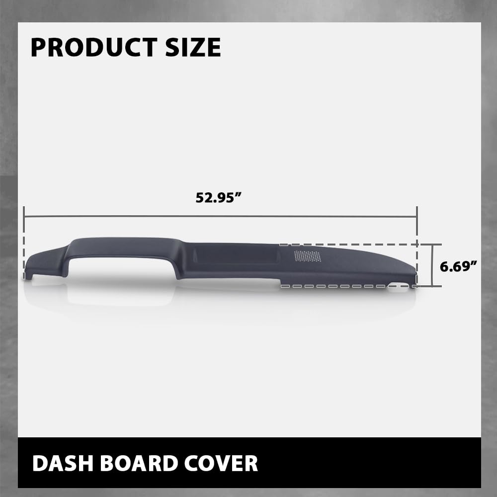 G-PLUS TPE Dashboard Dash Cover Compatible with Toyota Pickup 1979-1983 w/o Side Window Defrost Only Dark Blue ABS