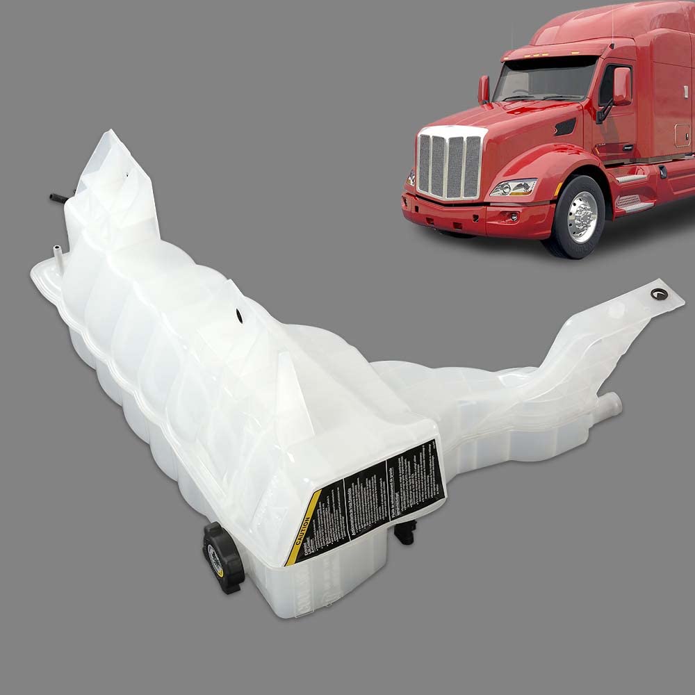 G-PLUS Radiator Coolant Overflow Tank Compatible with Peterbilt 579 Heavy Duty Coolant Reservoir Bottle Tank with Cap Replacement DR104002 CP237001