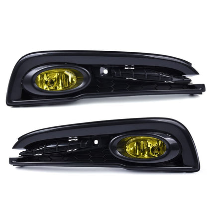 G-PLUS Bumper Driving Fog Lights Compatible with Honda Civic Sedan 4-door 2013-2015 Yellow Driver/Passenger Lamps with Switch/Bulbs Kit One Pair
