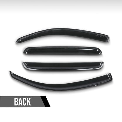 G-PLUS in-Channel Auto Vent Window Visor 4pcs Compatible with Toyota Tacoma Double Cab 2005-2015 Not Fit Access Cab in-Channel Rain Guards Smoke