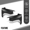 G-PLUS Front Fender Driver and Passenger Side Compatible with Jeep Compass 2017 2018 2019 2020 2021 2022 2023 2024 CH1240288, CH1241288 Black