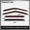 G-PLUS in-Channel Window Visors 4Pcs Compatible with Ford F150 Supercrew 2015-2025 & F150 Raptor SuperCrew 2017-2025 Rain Guards Side Wind Deflector with Tape Glossy Black
