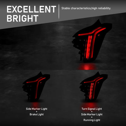 G-PLUS LED Tail Light Right Side Compatible with Cadillac CT5 2020 2021 2022 2023 2024 2025 85164451, 87864509 Red