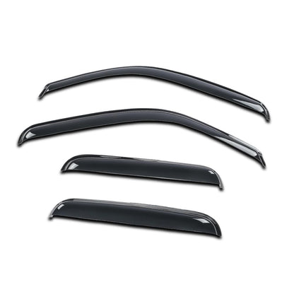 G-PLUS Out-Channel Window Visor Deflectors Compatible with Chevy Silverado & GMC Sierra 1500 1999-2006 | Rain & Glare Protection | Cab Cooler | Smoky