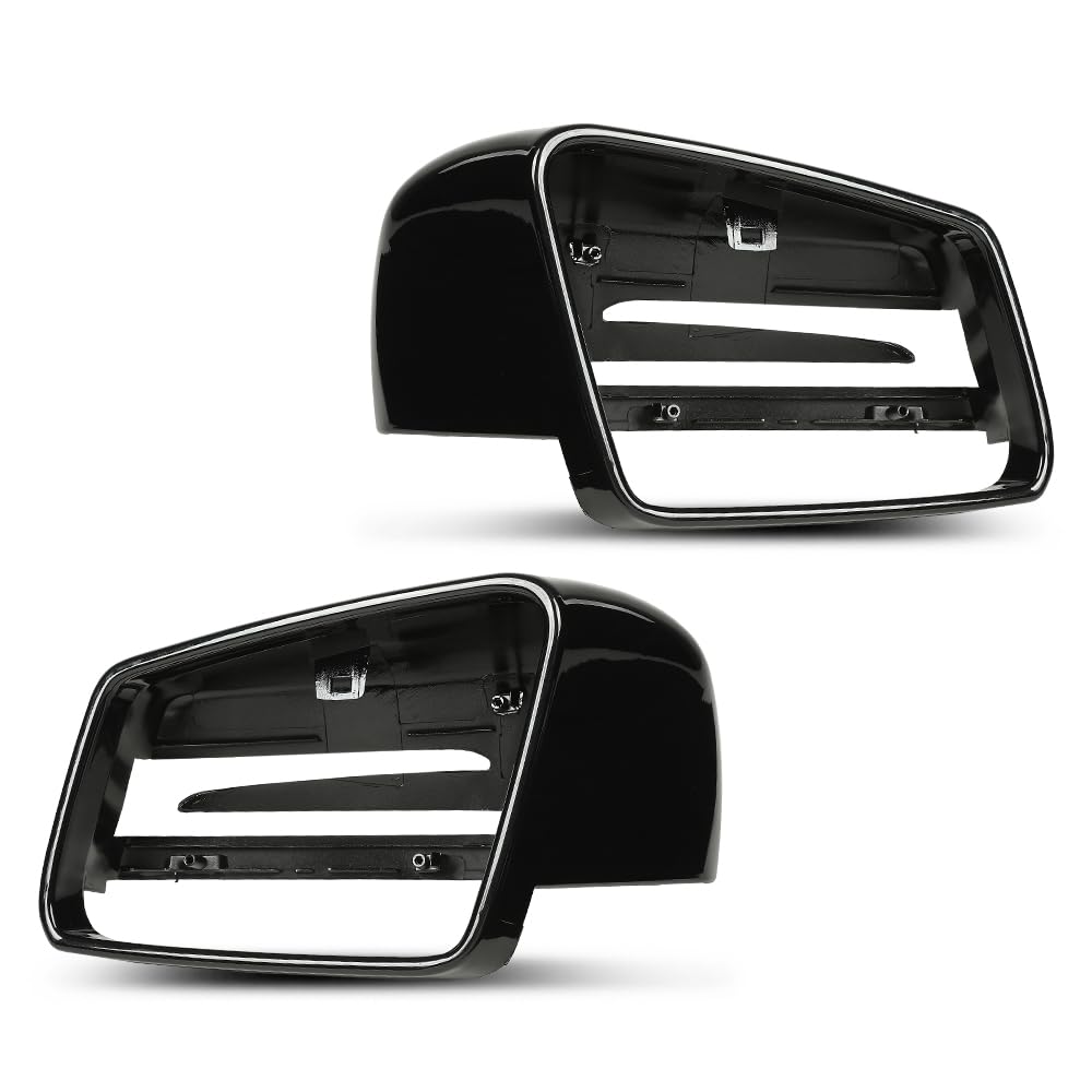 G-PLUS Mirror Cover Caps Housing Compatible with Benz S-Class W221 2011-2013/Fit Benz C-Class W204 2011-2014/Fit Benz CLS C218 2014-2018/Fit Benz GLA X156 2014-2020 A2128100164, A2128100264
