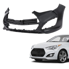 G-PLUS Front Bumper Cover for Hyundai Veloster 2013-2017 Black Front View