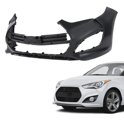 G-PLUS Bumper Cover Fascia Compatible with Hyundai Veloster 2013 2014 2015 2016 2017 Black Front Primed Bumper Cover 865112V500 HY1000194