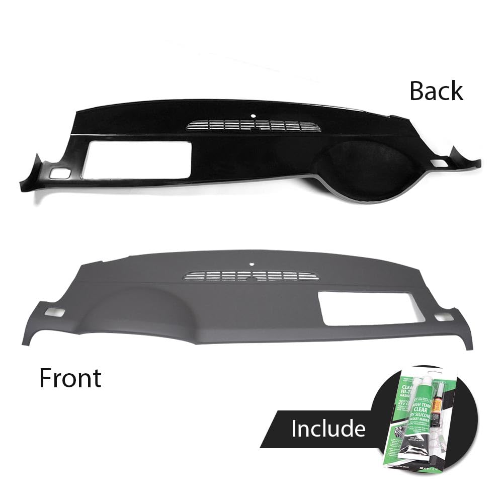 G-PLUS TPE Dash Board Dash Cover Compatible with 2007-2014 Chevy Tahoe Suburban Yukon Avalanche/GMC Sierra 1500 2500 HD 3500 HD Yukon Gray
