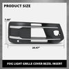 G-PLUS Pair Front Bumper Fog Light Grille Cover Bezel Insert, Compatible with Audi Q7 Standard Model 2016-2019, Left Driver & Right Passenger Side 2PCS