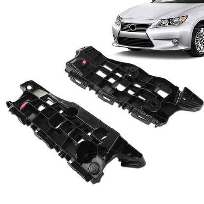 G-PLUS Front Bumper Bracket Stay Set Compatible with 2013-2018 ES350 ES300h 5214606020 5214506020 LX1032109 LX1033109 Left Driver and Right Passenger Side Front Bumper Cover Retainer
