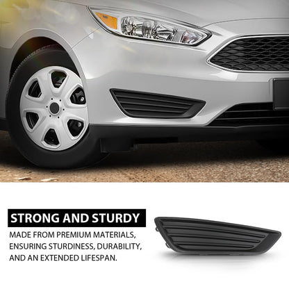 G-PLUS Front Right Fog Light Cover, Compatible with Ford Focus S 2015-2017/ Focus SE 2018, Passenger Side, F1EZ17B814A, FO1039150