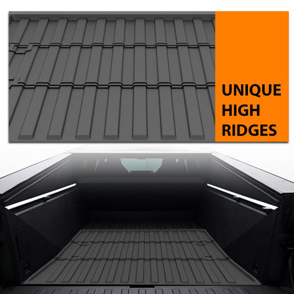 G-PLUS Trunk Mat Cargo Liner Compatible with Tesla Cybertruck 2023 2024 2025 TPE All Weather Protection Trunk Mat Black
