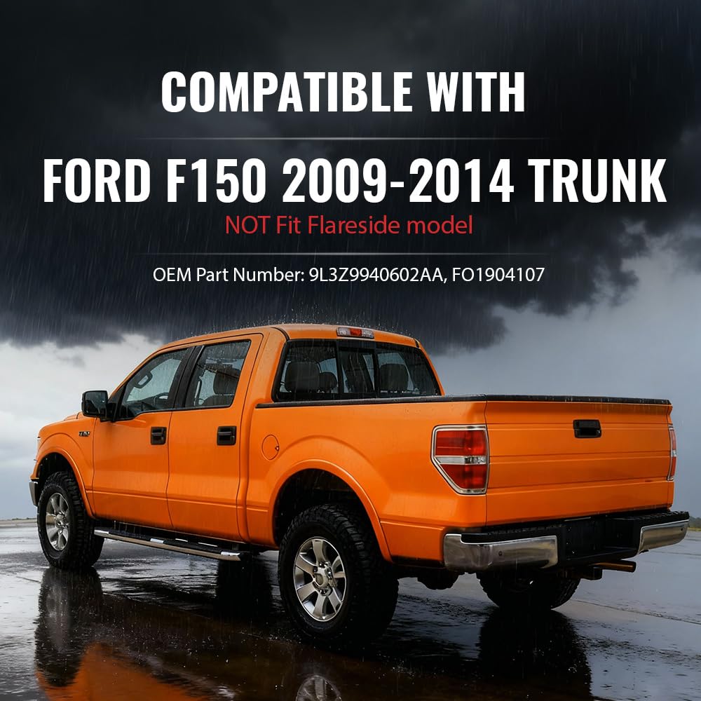 G-PLUS Tailgate Flexible Protector Molding Trim Moulding Compatible with Ford F150 2009-2014 9L3Z9940602BA 9L3Z-9940602-BA(1pcs Tailgate Flexible Flex Step)