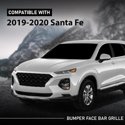 G-PLUS Front Bumper Grille With Adaptive Cruise Control Compatible with Hyundai Santa Fe 2019-2020 86531S2010, HY1036144