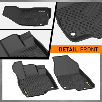 G-PLUS Floor Mats Compatible with Acura RDX 2019 2020 2021 2022 2023 2024 2025,All Weather Protection TPE Floor Liners 1st & 2nd Row Full Set Black