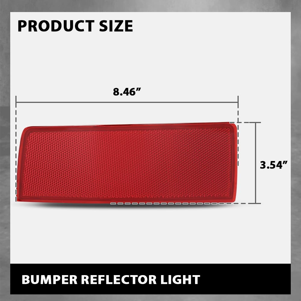 G-PLUS Rear Right Bumper Reflector Light, Compatible with Benz GLK250 GLK350 Base 4Matic Sport Utility 4-Door 2010-2012, 2048200274