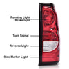G-PLUS Tail Lights Compatible with Chevy Silverado Pickup 2003 2004 2005 2006 Clear/Red Rear Tail Lamps luces traseras GM2800174, GM2801174 Luces Traseras Rear Brake Lamps Assembly