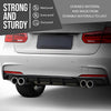 G-PLUS Rear Diffuser Fit BMW 3 Series F30 Sedan F31 Touring M-Tech Performance M Sport Bumper Model 2012-2018 M Performance Style (Single Sided Dual Output) Rear Bumper Diffuser Gloss Black
