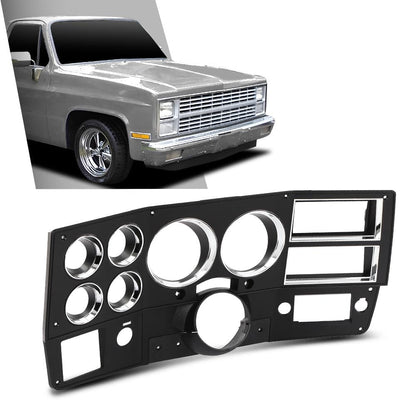 G-PLUS Dash Bezel Compatible with 1984-1987 Chevy GMC Truck Instrument Cluster Bezel w/Air Conditioning & Lower Column Cover (w/o Wiper Switch Hole) Replace for 14057869