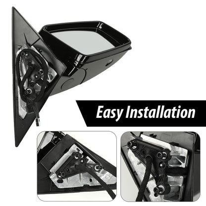 G-PLUS Mirror w/o Blind Spot Right Passenger Side Compatible with Benz E350 E400 E550 2010-2017/Fit Only 2 Doors Coupe/Not Fit 4 Doors Sedan 2078100776 Black