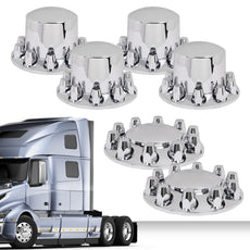 G-PLUS Wheel Hub Covers 6PCS for Semi Truck 20 22.5 24.5 Inch Wheels Chrome Product Specifications