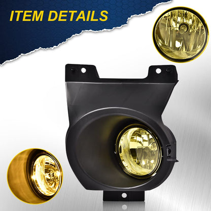 G-PLUS Bumper Fog Lights Compatible With 2011-2014 Ford F150, (NOT For SVT Raptor Models),Driving Fog Lamps w/Switch/Bracket/Bulbs Pair (Yellow lens)
