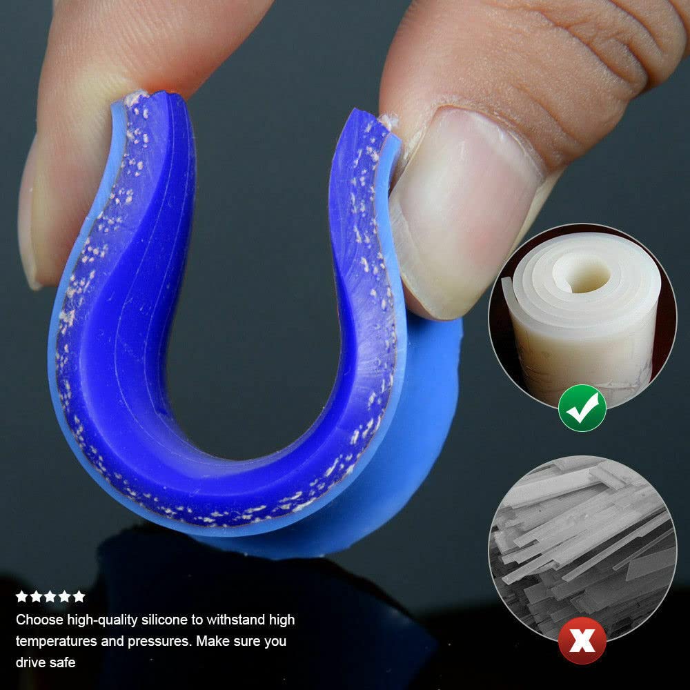 G-PLUS Silicone Radiator Coolant Hose Pipe Kit Clamps Compatible With Honda CRV MK1 1998-2001, Blue