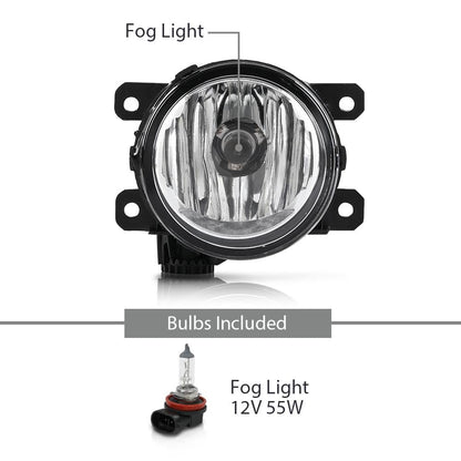G-PLUS Fog Light Lamp Set Left Right Compatible with Ram Promaster 1500 2500 3500 2014 2015 2016 2017 2018 2019 2020 2021 2022 AC2592111N