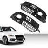 G-PLUS Front Bumper Fog Light Grill Grille Cover Painted with Silver Ring Compatible with Audi SQ5 2013-2017/Fit Audi Q5 S-Line 2013-2017 8R0807681M, 8R0807682J