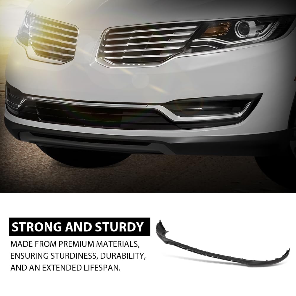 G-PLUS Front Air Dam Deflector Lower Valance Apron, Compatible with Lincoln MKX (submodel: Black Label, Premiere, Reserve, Select) 2016-2018, FA1Z17D957AC, FO1015120