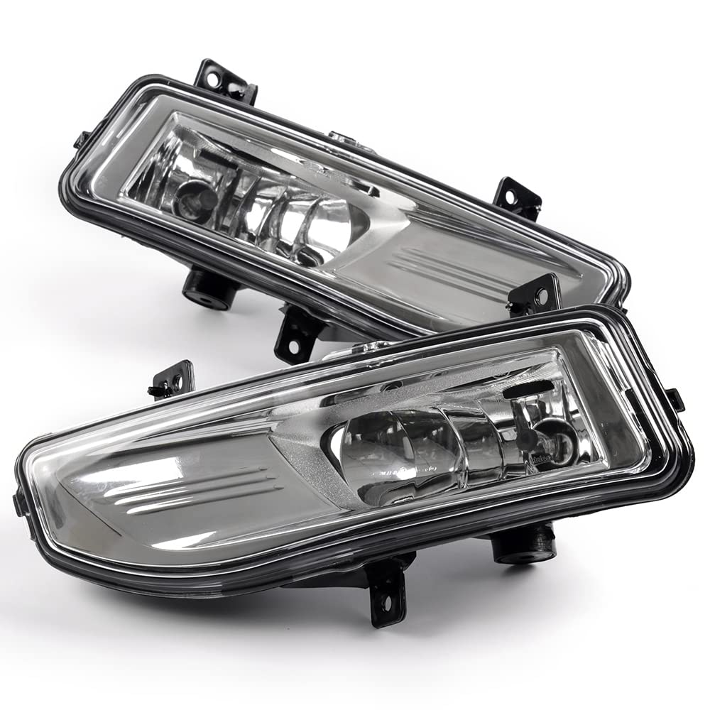 G-PLUS Front Bumper Fog Lights Set W/Bracket Compatible with 2017-2018 Nissan Rogue S SL SV Clear Lens Driving Fog Lamps A Pair W/Bezel