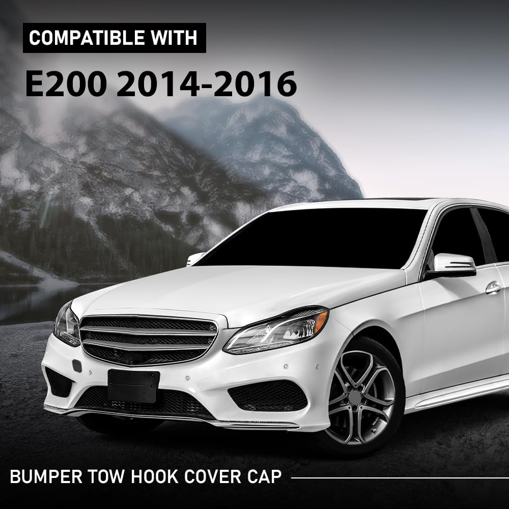G-PLUS Front Bumper Tow Hook Cover Cap Compatible with Benz E550 E400 E350 E250 4Matic Hybrid 2014-2016 A2128852422