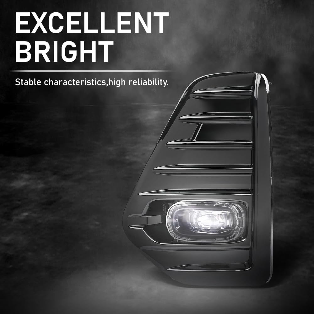 G-PLUS Fog Lights Lamps LED DRL W/Bezels Switch Harness kits Compatible with Nissan Kicks 2021-2023 26150-00Q0B