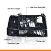 G-PLUS Headlights Fit Ford F150/250/350 Bronco/F-Super Duty 1992-1997 w/Corner Signal Driver Passenger Headlamps Smoky Lens Black Housing Clear Reflector,faros delanteros