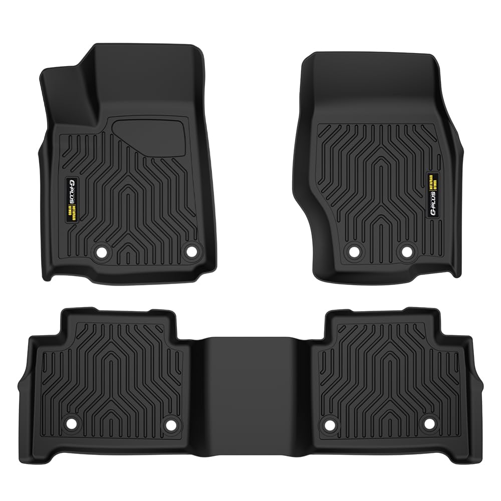 G-PLUS Cargo Liners, Compatible with Jeep Grand Cherokee 2022-2024 (Include 4xe NOT for L or WK), 1st & 2nd Row, All Weather Full Cover Protection, Black