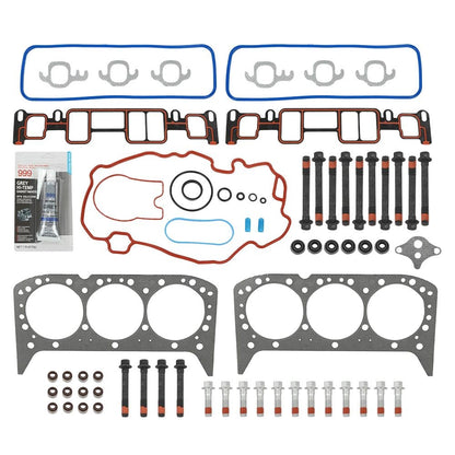 G-PLUS Head Gasket Set Bolts Compatible with Chevy S10 1996-2004/Fit Chevy Silverado GMC Sierra 1500 1999-2006/Fit GMC Savana Chevy Express 1500 1996-2006 4.3L 262CID V6 OHV HS9354PT-6, ES74034