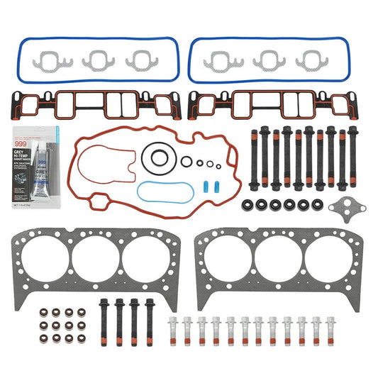 G-PLUS Head Gasket Set Bolts Compatible with Chevy S10 1996-2004/Fit Chevy Silverado GMC Sierra 1500 1999-2006/Fit GMC Savana Chevy Express 1500 1996-2006 4.3L 262CID V6 OHV HS9354PT-6, ES74034