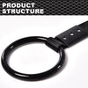 G-PLUS JDM Tsurikawa Ring Round Subway Train Bus Car Handle Hand Straps Drift Charm, Rear Bumper Warning Ring (Black)