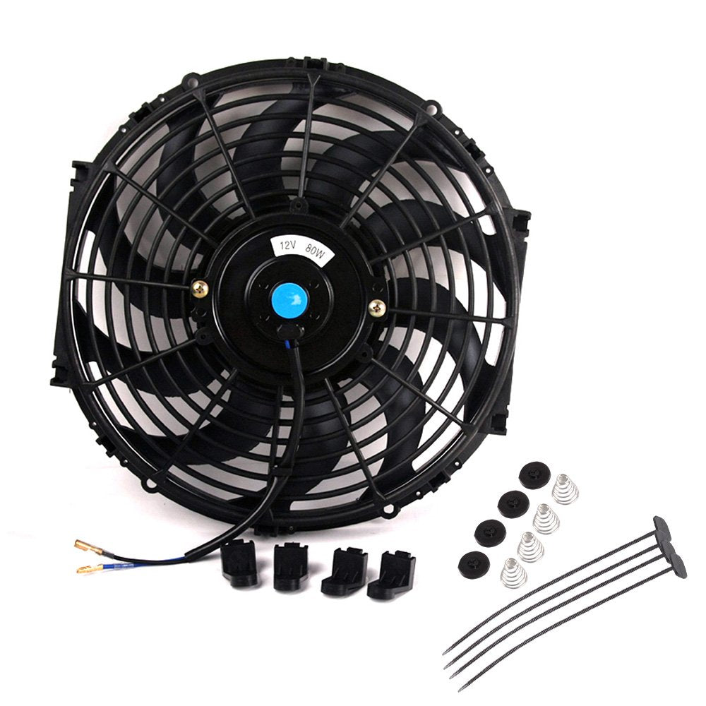2 ROW 42MM Aluminum Radiator Compatible For HONDA CIVIC D15/16 EG/EK 92-00 + 12" Fan